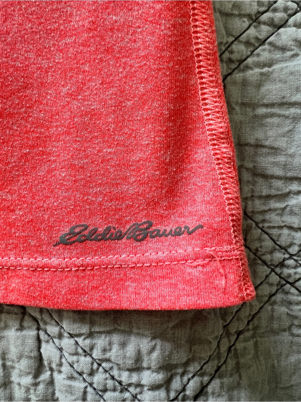 Eddie Bauer Women's Neon Coral Pink Heathered Freedry V-Neck Active Tee XS - Picture 6 of 7